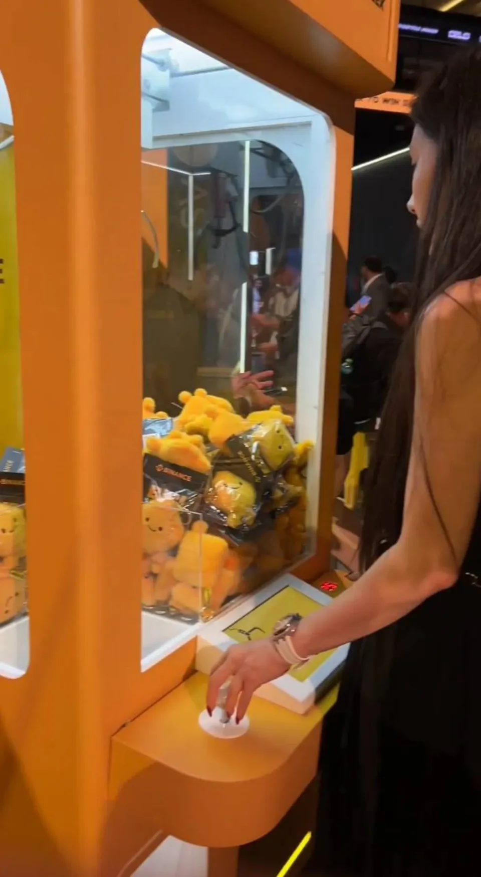 Playing the claw machine